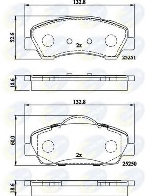 set placute frana,frana disc