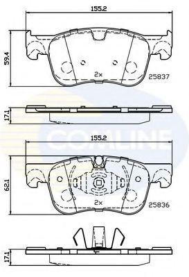 set placute frana,frana disc