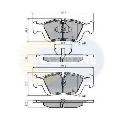 set placute frana,frana disc