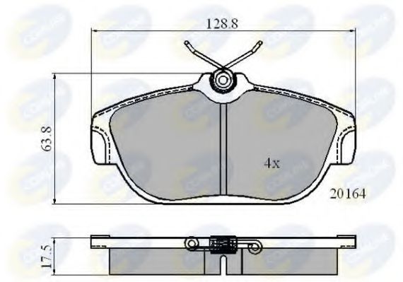 set placute frana,frana disc