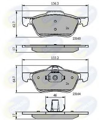 set placute frana,frana disc