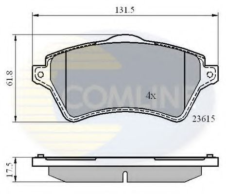 set placute frana,frana disc