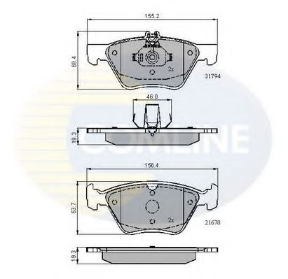 set placute frana,frana disc