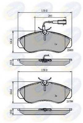 set placute frana,frana disc