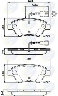 set placute frana,frana disc