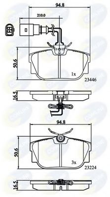 set placute frana,frana disc