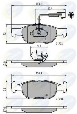 set placute frana,frana disc