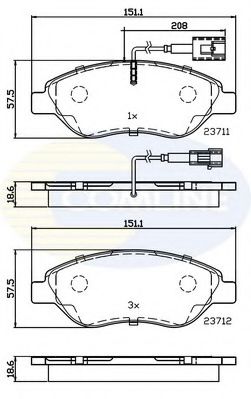 set placute frana,frana disc