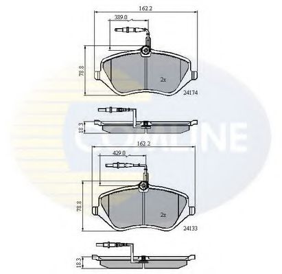 set placute frana,frana disc