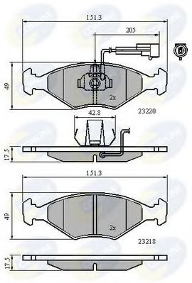 set placute frana,frana disc