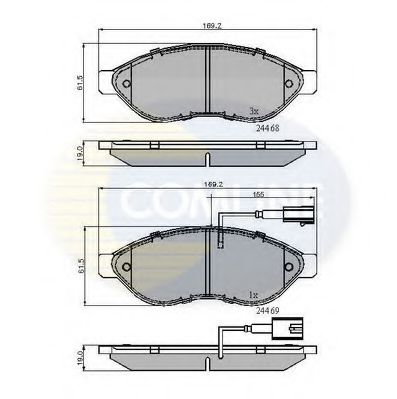 set placute frana,frana disc