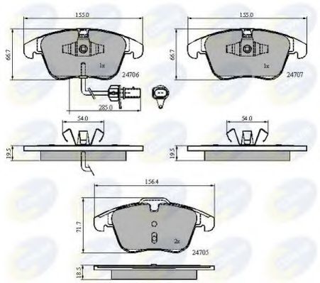 set placute frana,frana disc