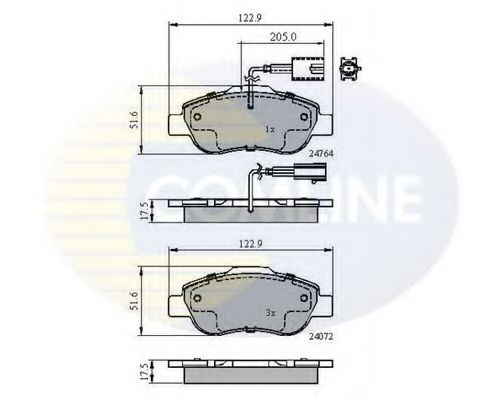 set placute frana,frana disc