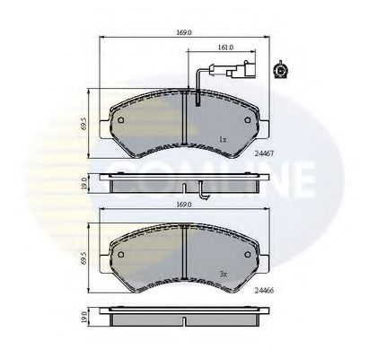 set placute frana,frana disc