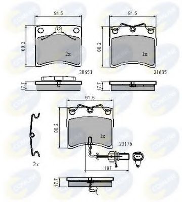 set placute frana,frana disc