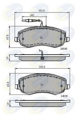 set placute frana,frana disc