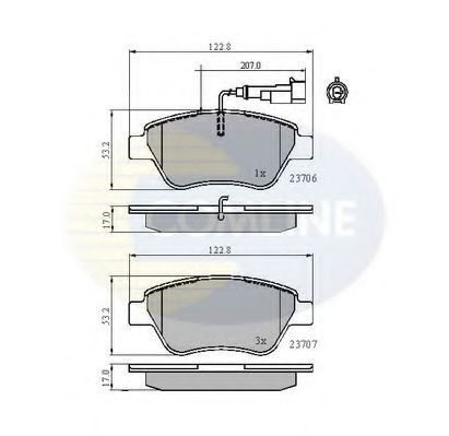 set placute frana,frana disc