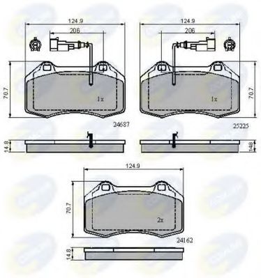 set placute frana,frana disc