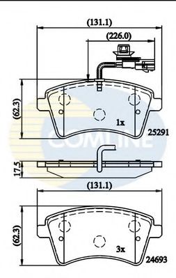 set placute frana,frana disc