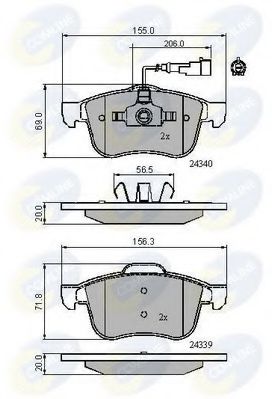 set placute frana,frana disc