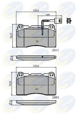 set placute frana,frana disc