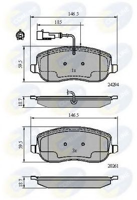 set placute frana,frana disc