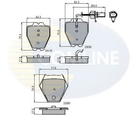 set placute frana,frana disc