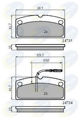 set placute frana,frana disc