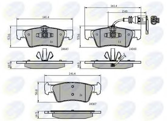 set placute frana,frana disc