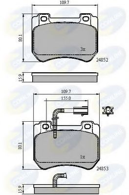 set placute frana,frana disc