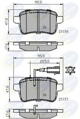 set placute frana,frana disc