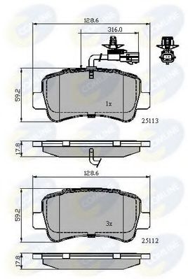 set placute frana,frana disc