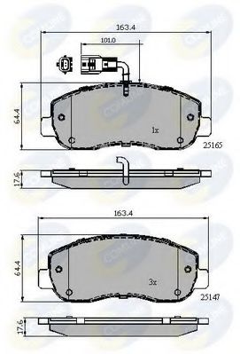 set placute frana,frana disc