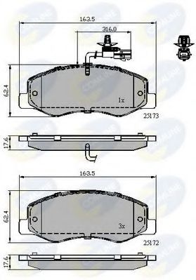 set placute frana,frana disc