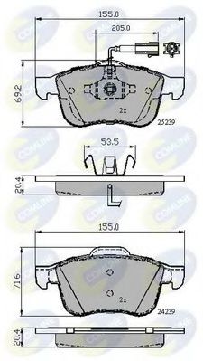 set placute frana,frana disc