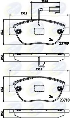 set placute frana,frana disc