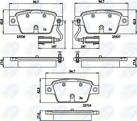 set placute frana,frana disc