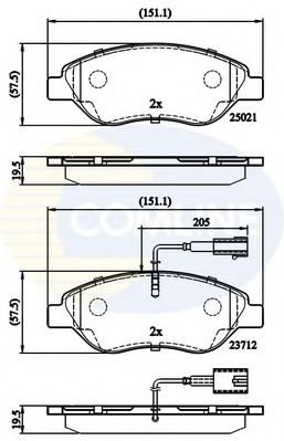 set placute frana,frana disc