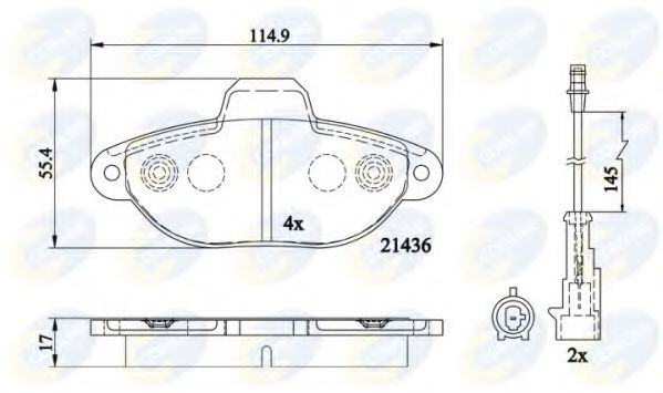 set placute frana,frana disc