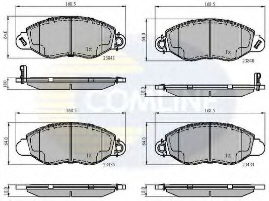 set placute frana,frana disc