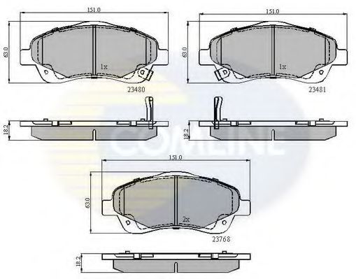 set placute frana,frana disc