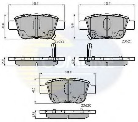 set placute frana,frana disc