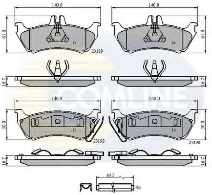 set placute frana,frana disc