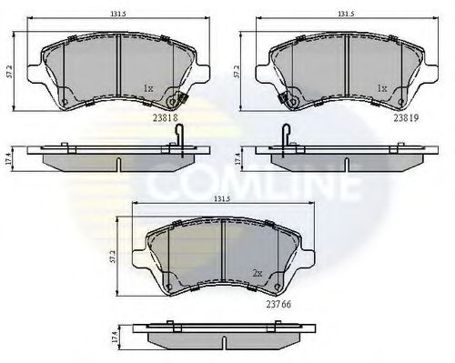 set placute frana,frana disc