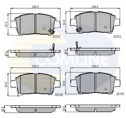 set placute frana,frana disc