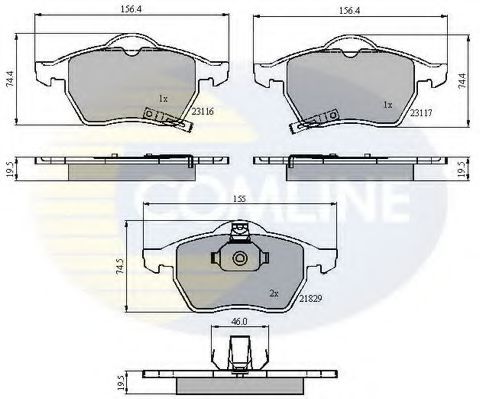 set placute frana,frana disc