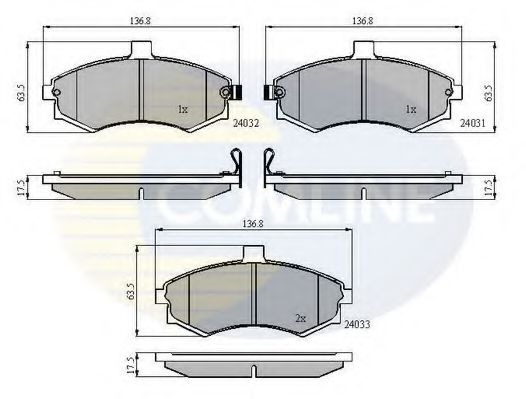 set placute frana,frana disc