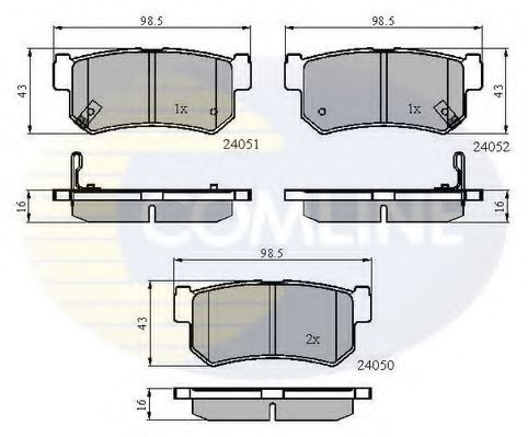 set placute frana,frana disc