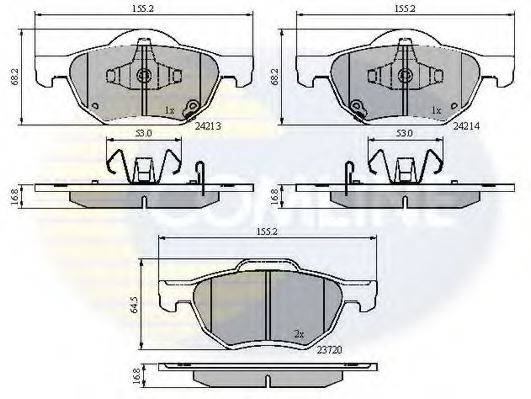 set placute frana,frana disc