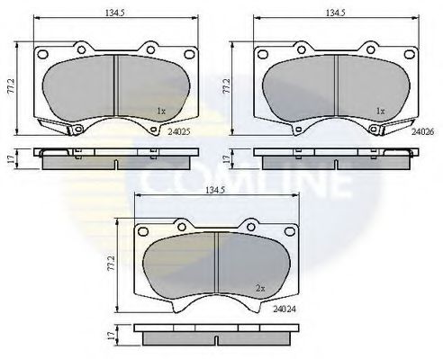 set placute frana,frana disc